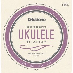D'Addario EJ87C Ukulele Koncert Titanium